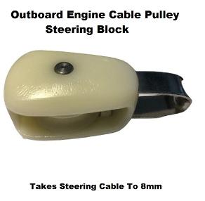 boat engine cable pulley steering block