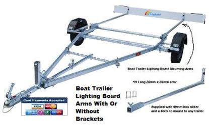 boat trailer lighting board arms