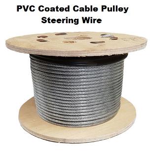 pvc coated cable pulley steering wire